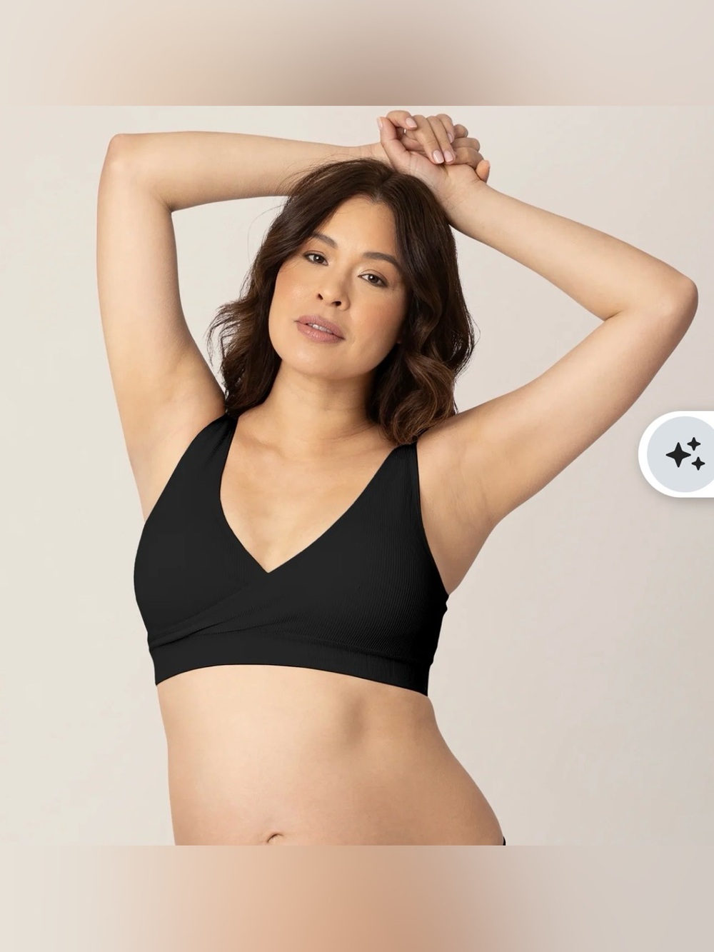 NWT Kindred Bravely Sublime Adjustable Crossover Nursing Lounge Bra Medium Black